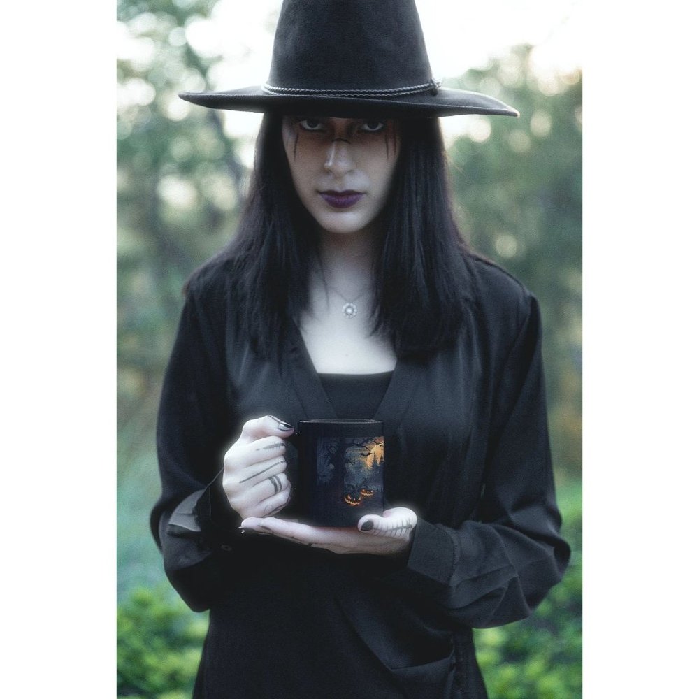 Halloween 15oz. Ceramic Coffee Mug Scary Scene Great Ghostly Gift Spooky Season